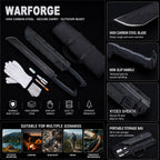 Lifeblade WARFORGE outdoor tool kit with 5160 high-carbon steel and G10 handle