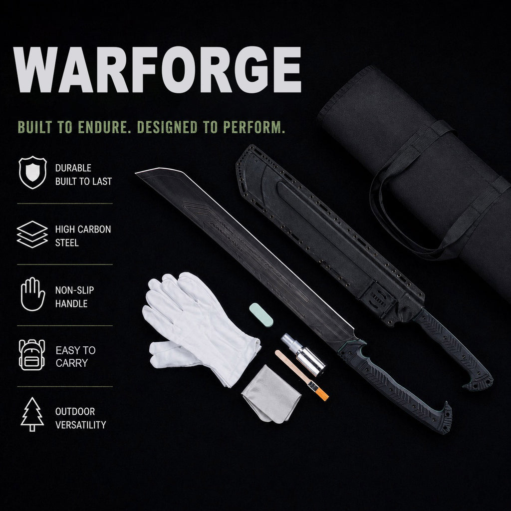 Lifeblade WARFORGE outdoor tool kit with 5160 high-carbon steel and G10 handle