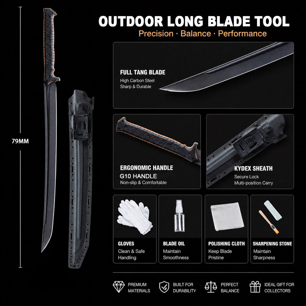 Lifeblade FALCON precision outdoor field tool with 5160 high-carbon steel and G10 handle