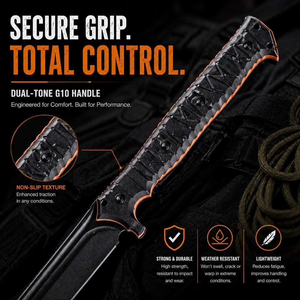 Lifeblade FALCON precision outdoor field tool with 5160 high-carbon steel and G10 handle